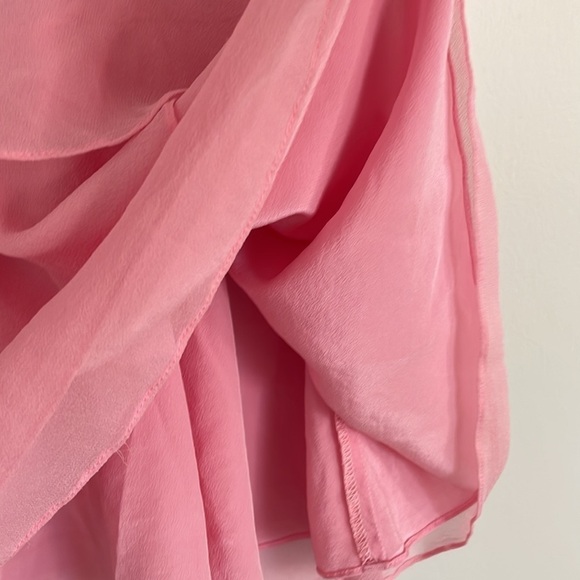 Searle Pink Tiered Ruffle Silk Mini Skirt - Picture 4 of 9